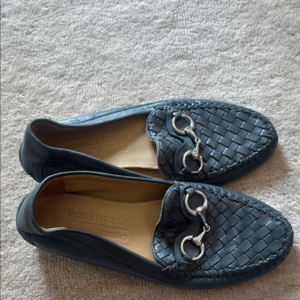 Robert Zur blue Leather Loafers for women